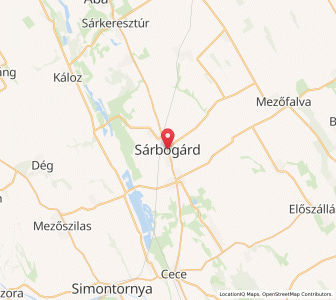 Map of Sárbogárd, Fejér