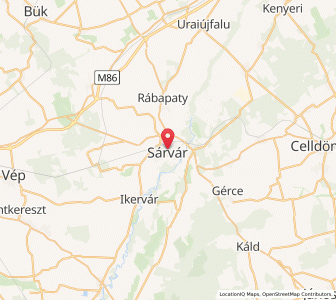 Map of Sárvár, Vas