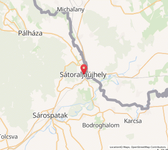 Map of Sátoraljaújhely, Borsod-Abaúj-Zemplén