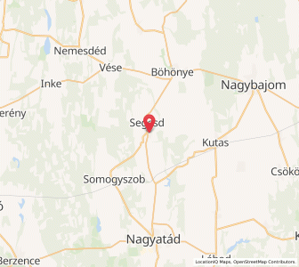 Map of Segesd, Somogy