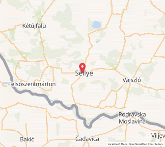 Map of Sellye, Baranya
