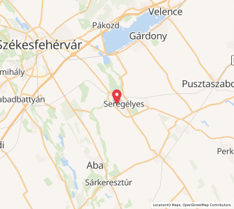 Map of Seregélyes, Fejér