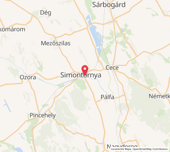 Map of Simontornya, Tolna