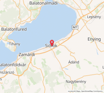 Map of Siófok, Somogy