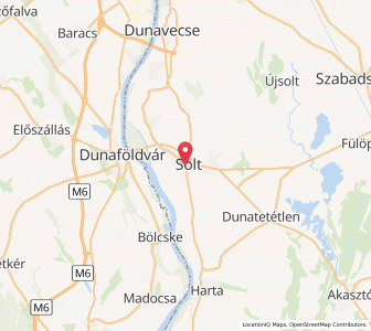 Map of Solt, Bács-Kiskun