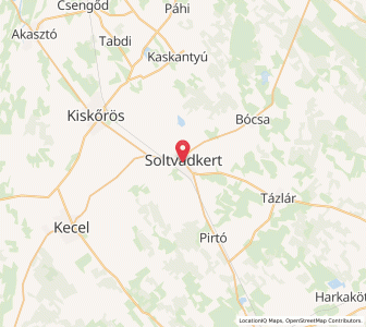 Map of Soltvadkert, Bács-Kiskun