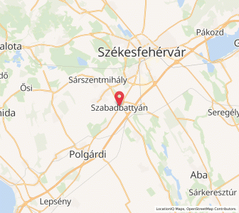 Map of Szabadbattyán, Fejér