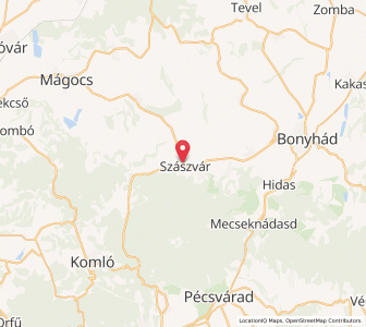 Map of Szászvár, Baranya