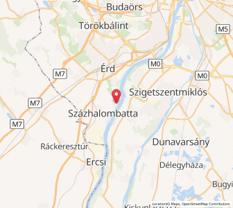 Map of Százhalombatta, Pest