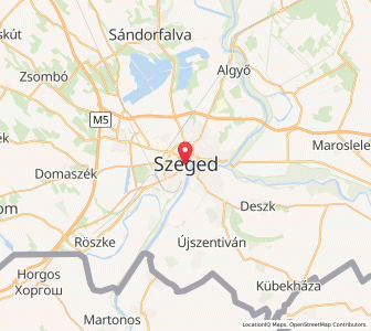 Map of Szeged, Csongrád-Csanád