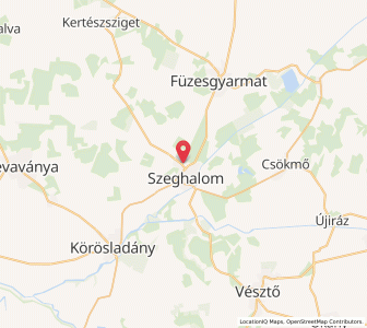 Map of Szeghalom, Békés