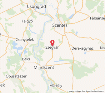 Map of Szegvár, Csongrád-Csanád