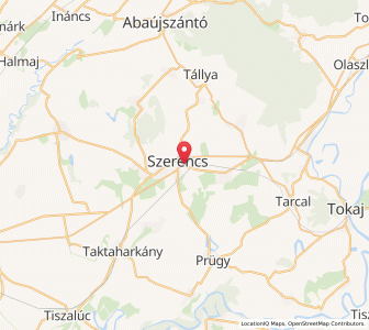 Map of Szerencs, Borsod-Abaúj-Zemplén