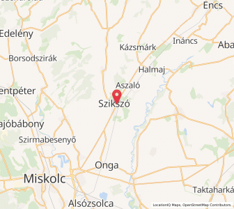 Map of Szikszó, Borsod-Abaúj-Zemplén