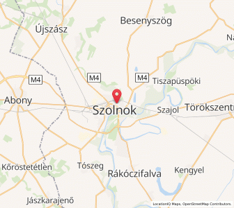 Map of Szolnok, Jász-Nagykun-Szolnok