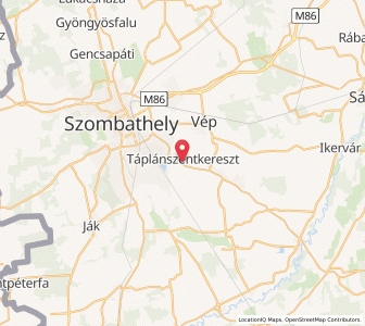 Map of Táplánszentkereszt, Vas