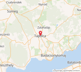 Map of Tapolca, Veszprém