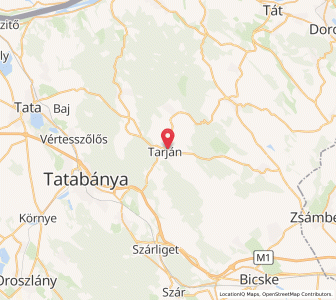 Map of Tarján, Komárom-Esztergom