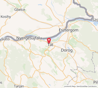Map of Tát, Komárom-Esztergom