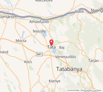 Map of Tata, Komárom-Esztergom