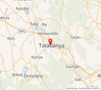 Map of Tatabánya, Komárom-Esztergom