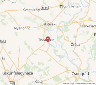 Map of Tiszaalpár, Bács-Kiskun