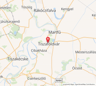 Map of Tiszaföldvár, Jász-Nagykun-Szolnok