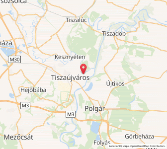 Map of Tiszaújváros, Borsod-Abaúj-Zemplén