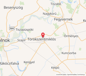 Map of Törökszentmiklós, Jász-Nagykun-Szolnok