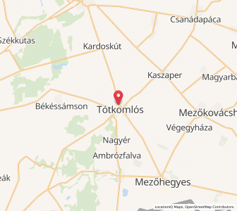 Map of Tótkomlós, Békés