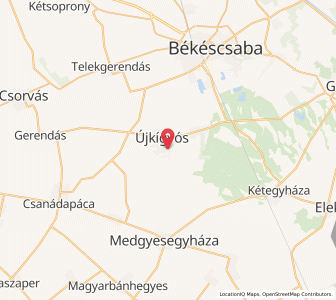 Map of Újkígyós, Békés