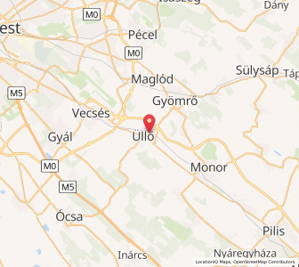 Map of Üllő, Pest