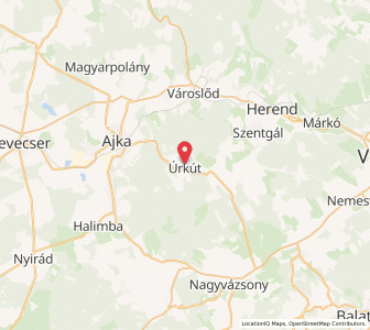 Map of Úrkút, Veszprém