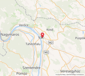 Map of Vác, Pest