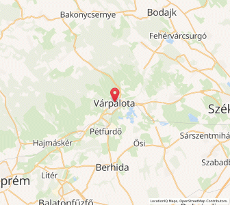 Map of Várpalota, Veszprém