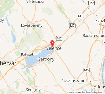 Map of Velence, Fejér