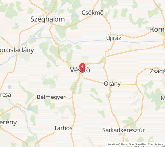 Map of Vésztő, Békés