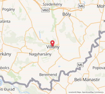 Map of Villány, Baranya