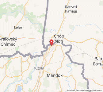 Map of Záhony, Szabolcs-Szatmár-Bereg
