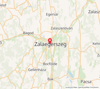 Map of Zalaegerszeg, Zala