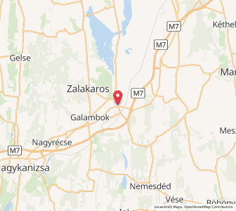 Map of Zalakomár, Zala