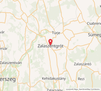 Map of Zalaszentgrót, Zala