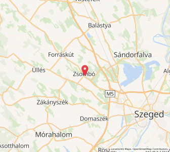 Map of Zsombó, Csongrád-Csanád