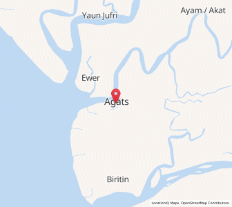 Map of Agats, South Papua