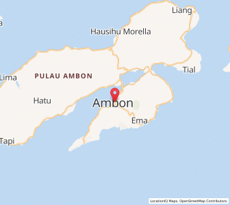 Map of Ambon, Maluku