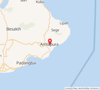 Map of Amlapura, Bali