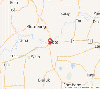 Map of Babat, East Java