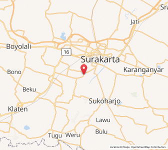 Map of Baki, Central Java