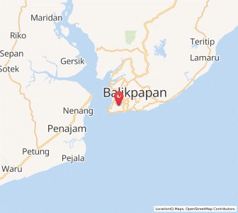 Map of Balikpapan, East Kalimantan