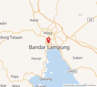 Map of Bandar Lampung, Lampung